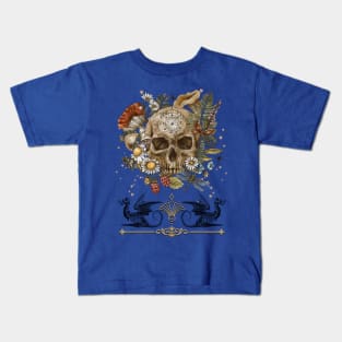 Plant Lover Witch Botanical Skull Gear Kids T-Shirt